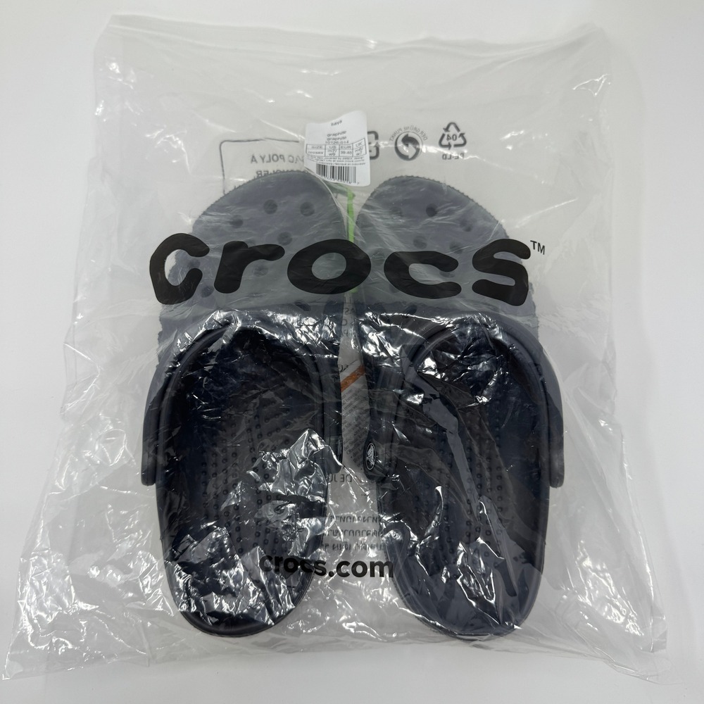 Crocs Baya Clogs Graphite Lightweight Slip On Sandals‎ Casual Fit Men's Size 7